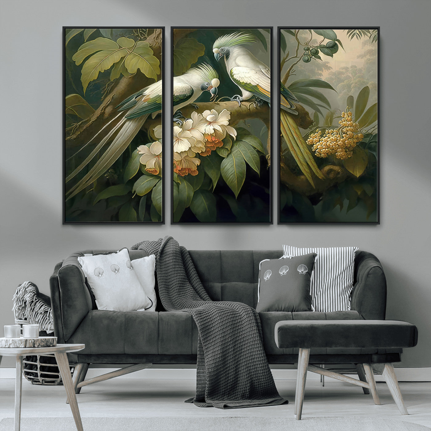 -Tropical Paradise Print Wall Art Stunning Artwork of a Parrot in a Lush Forest with Beautiful