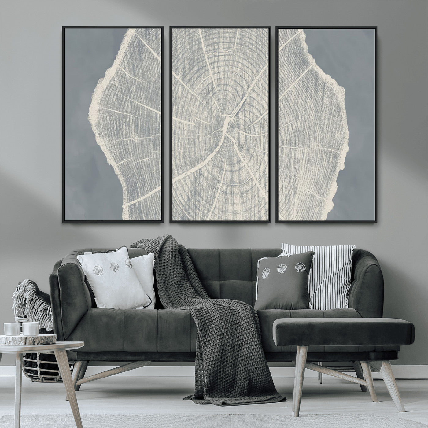 -Abstract Tree Ring Wall Art Canvas Print – Nature-Inspired, Ready to Hang, Modern Home Decor