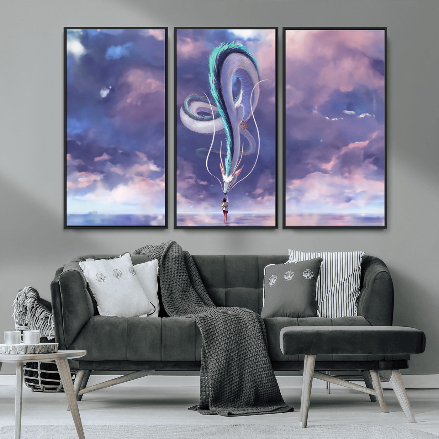 MGV-FC-48X32-3P - Spirited Away Haku and Chihiro Poster - Anime Lover - Hayao Miyazaki - Studio Ghibli Poster - Anime