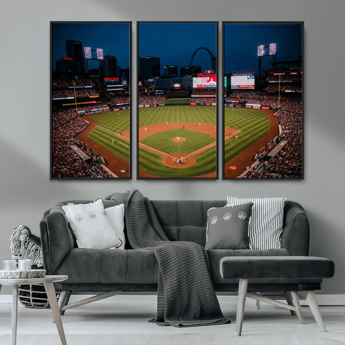MGV-FC-48X32-3P - St. Louis Cardinals Baseball Team Print - Busch Stadium Wall Art Canvas Print