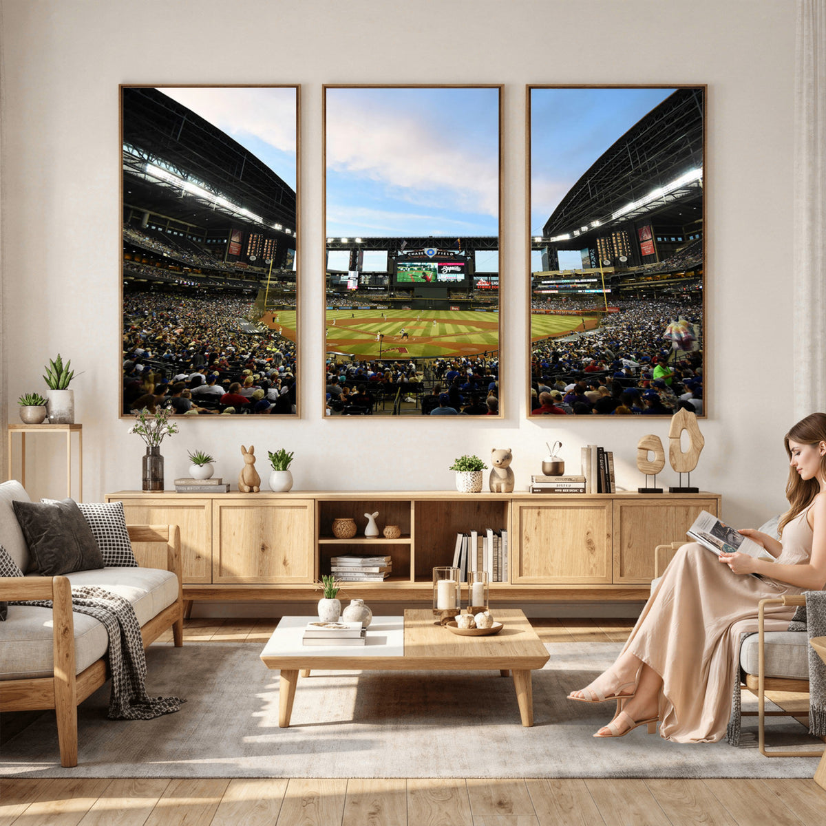 92672-MGV-CV-36X24 - Arizona Diamondbacks Team Print - Phoenix Chase Field