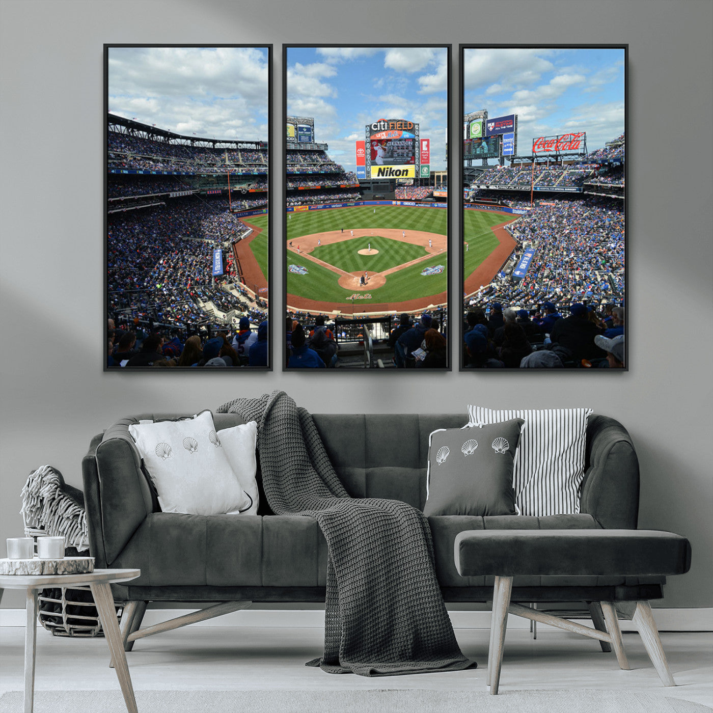 MGV-FC-48X32-3P - New York Mets Baseball Team Print - Citi Field Stadium Wall Art Canvas Print
