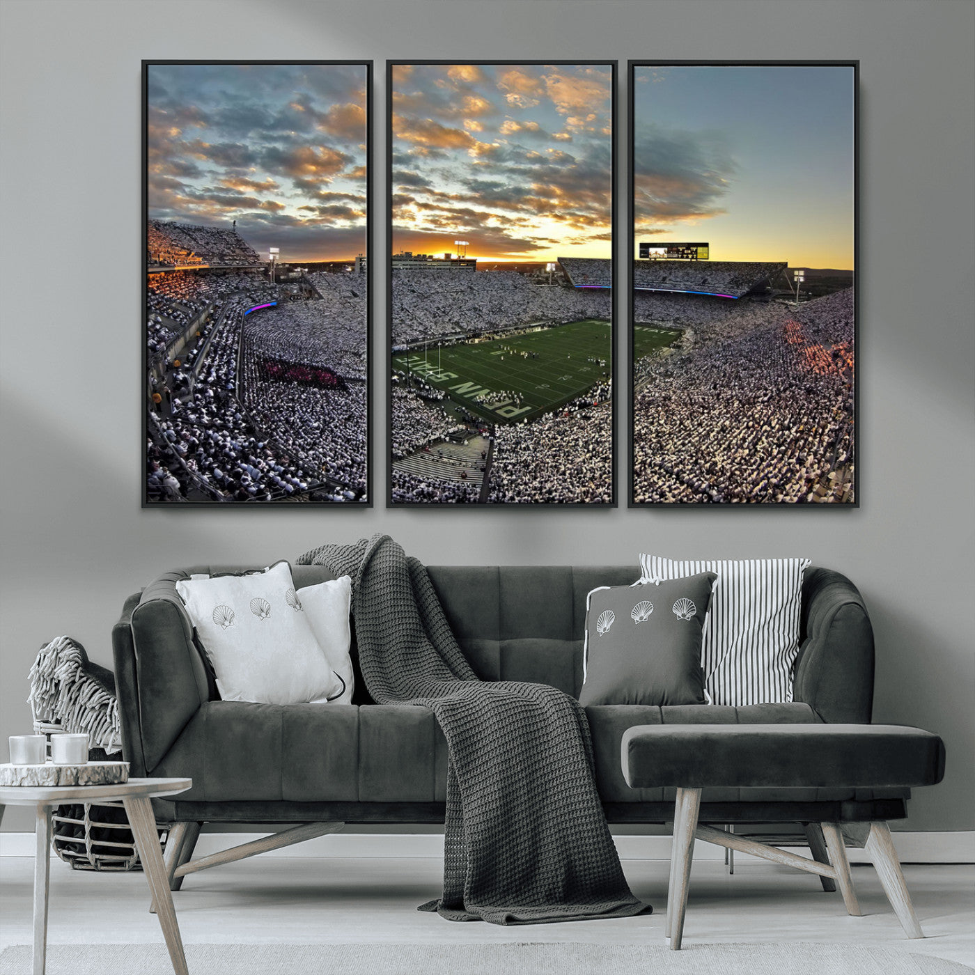 MGV-FC-48X32-3P - Beaver Stadium Wall Art - Penn State Stadium Wall Art | Penn Nittany Lions Football Match for Sport Room Decor