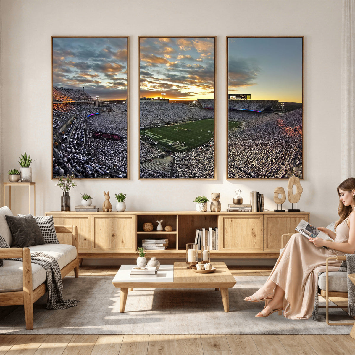 38807-MGV-CV-36X24 - Beaver Stadium Wall Art, Penn State Stadium Wall Art | Penn State Nittany Lions Football