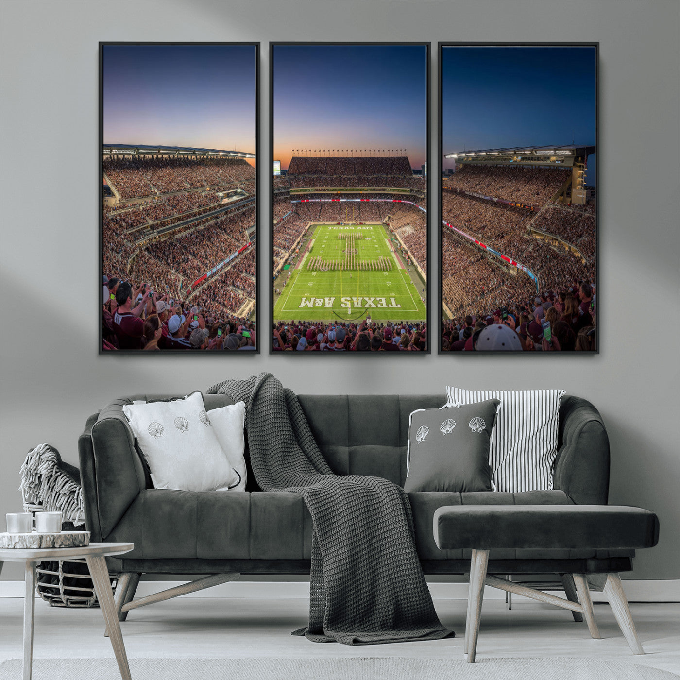 MGV-FC-48X32-3P - Kyle Field Wall Art Print | Large Texas A&M Aggies Football Canvas Print for Sports Enthusiasts | Framed, Ready-to-Hang Stadium Decor