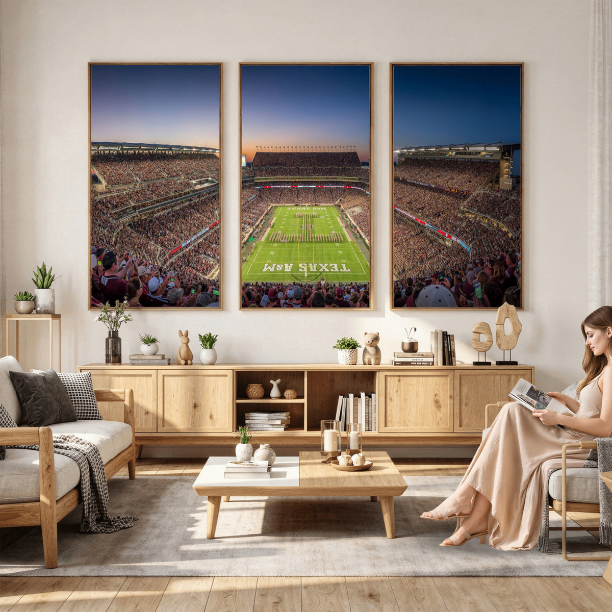 17421-MGV-CV-36X24 - Kyle Field Wall Art Print | Large Texas A&M Aggies Football Canvas Print for Sports Enthusiasts |
