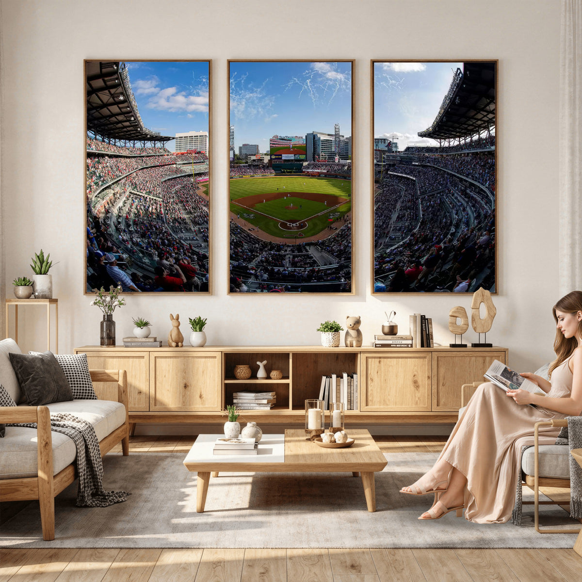78608-MGV-CV-36X24 - Truist Park Stadium Canvas Wall Art, Atlanta Braves Game Day Decor