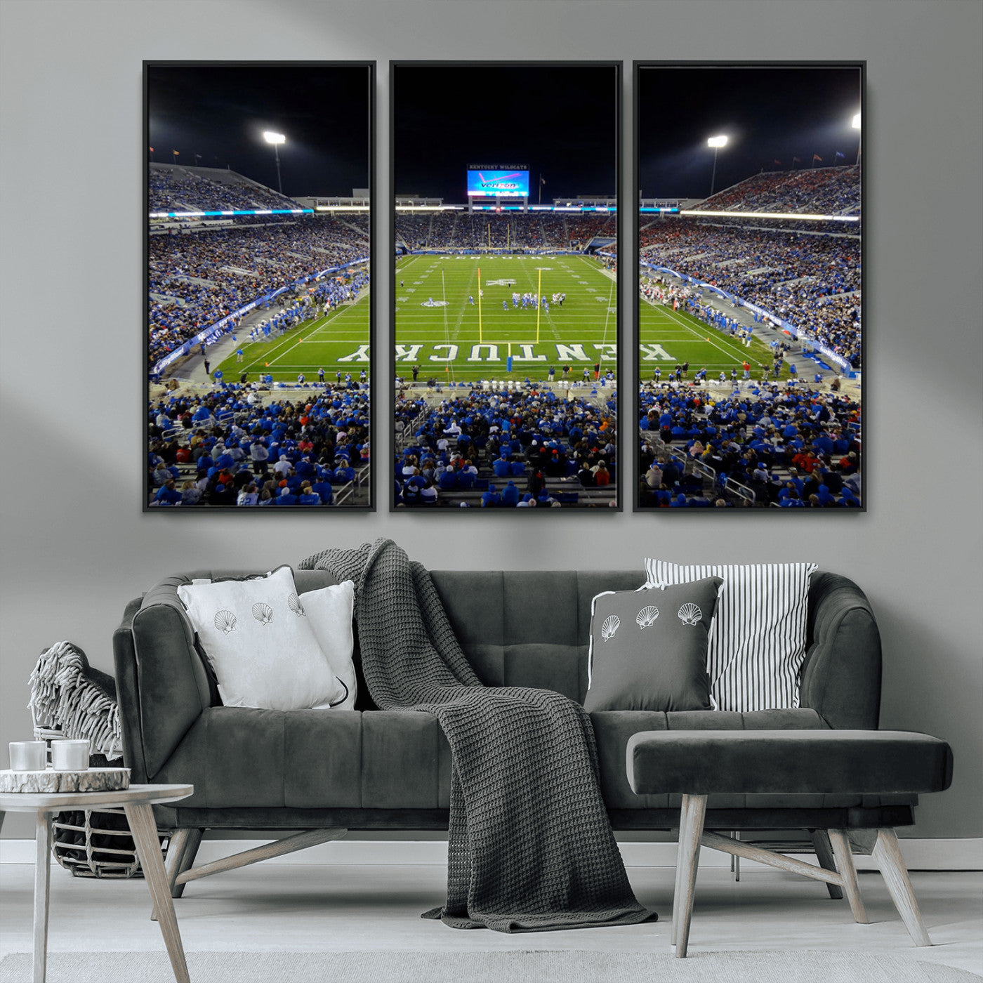 MGV-FC-48X32-3P - Kroger Field Canvas Wall Art - Kentucky Stadium Wall Art Print - Sunset Football Stadium Wall Decor