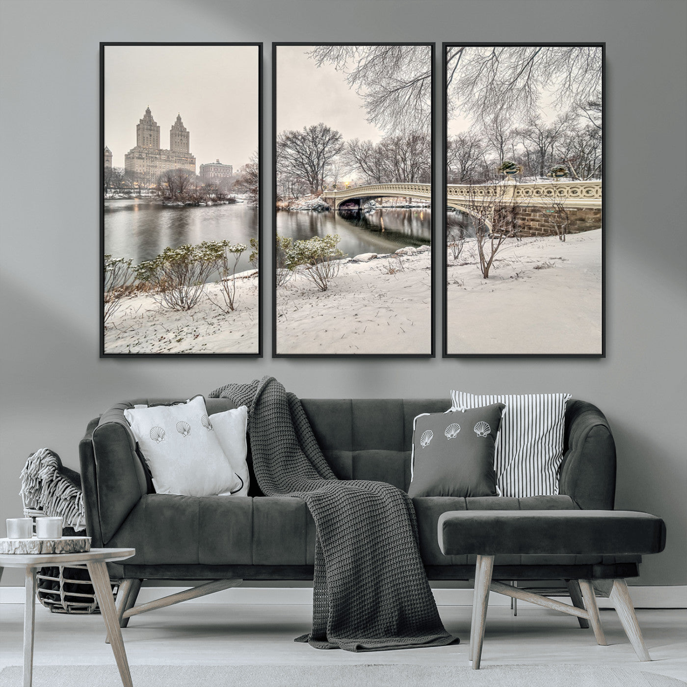 MGV-FC-48X32-3P - The Bow Bridge in Central Park Canvas, The Bow Bridge Canvas Print