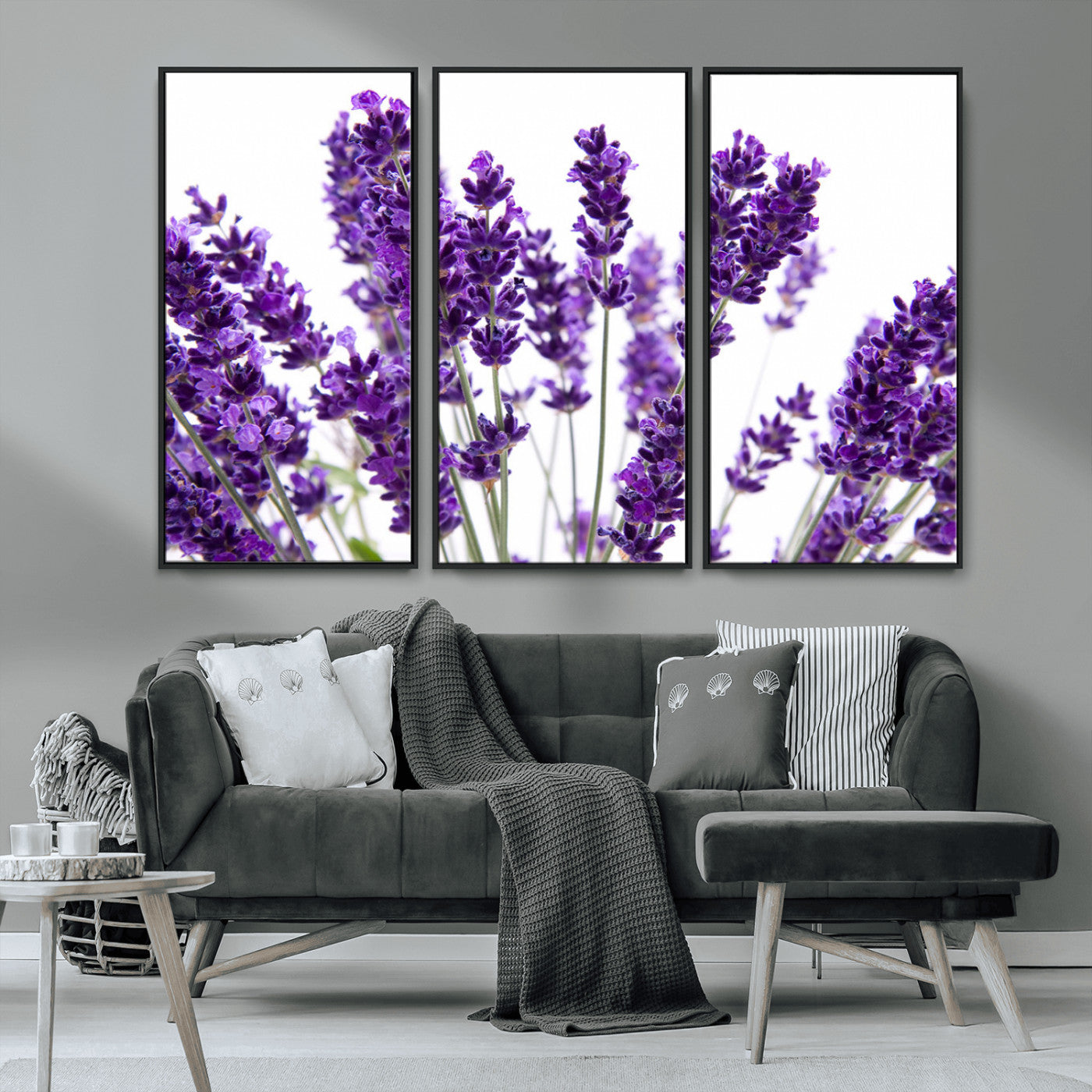 MGV-FC-48X32-3P - Lavender Flower Wall Art Canvas Print