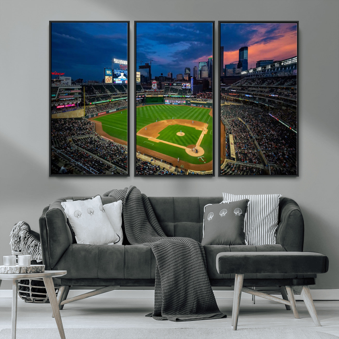 68222753-MGV-CV-36X24-Target Field Wall Art Canvas Print, Baseball Stadium Print, Minneapolis Major League Baseball's Minnesota Twins