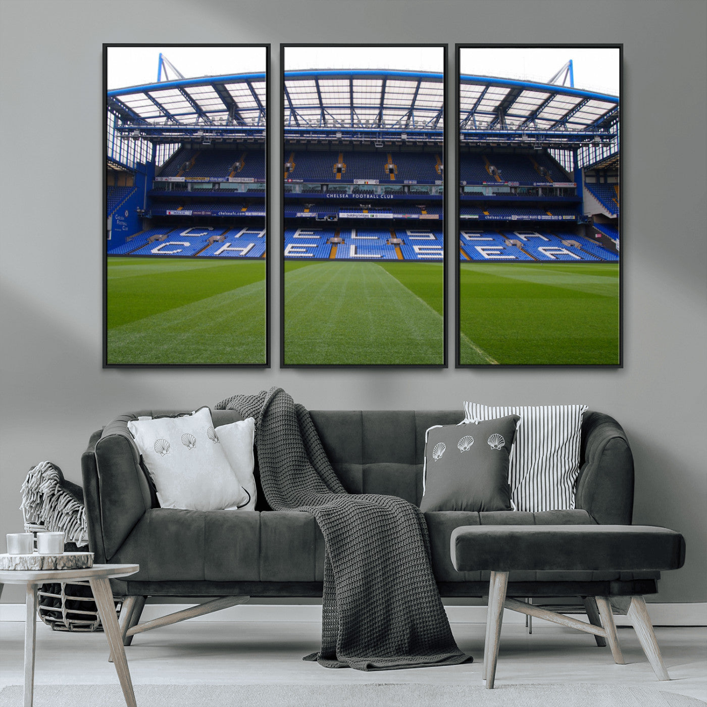 38616413CHELSA-MGV-CV-36X24-Stamford Bridge Chelsea Football Stadium Canvas Wall Art Print – Immersive Stadium Experience for Soccer Fans – Ready to Hang