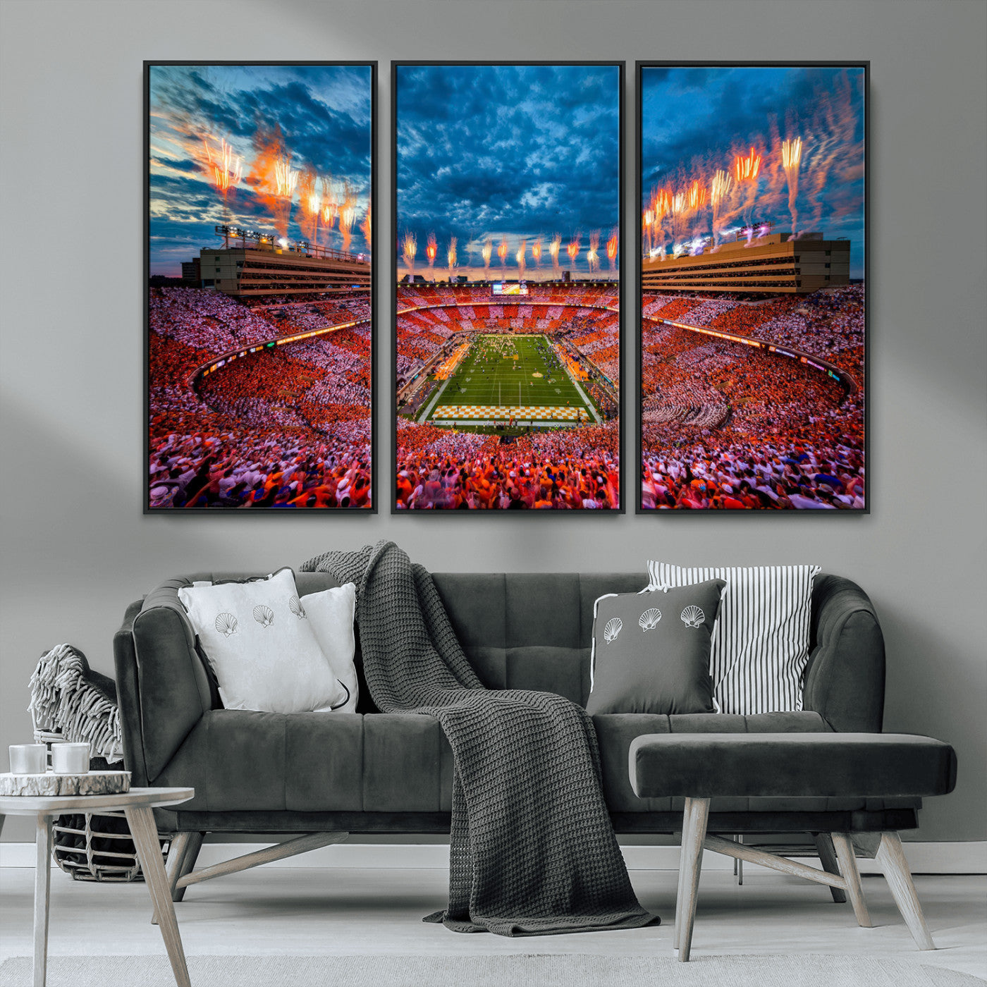 MGV-FC-48X32-3P - Tennessee Neyland Stadium Wall Art Print, Sports Arena Canvas Wall Art, Panoramic Stadium Canvas