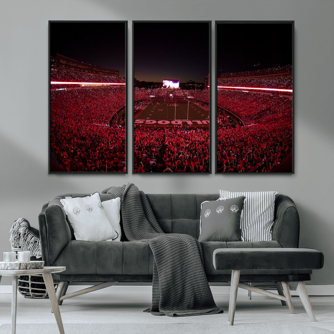 Dooley Stadium Wall Art Print, Sports Arena Canvas Wall Art, Dooley Field at Sanford Stadium Canvas Print, Modern Athletic Field Art Printing