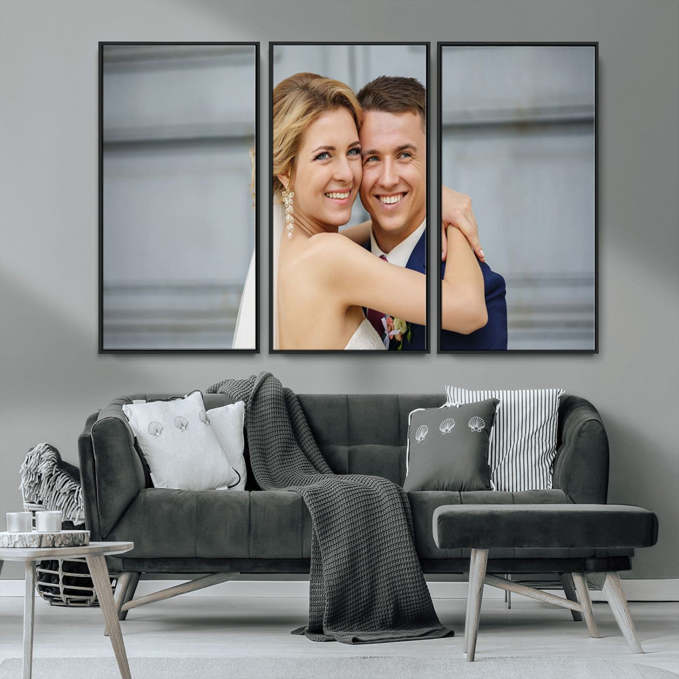 MGV-FC-48X32-3P - Create Your Own Photo Framed Canvas Print - Custom Personalized Wall Art Print for Gift