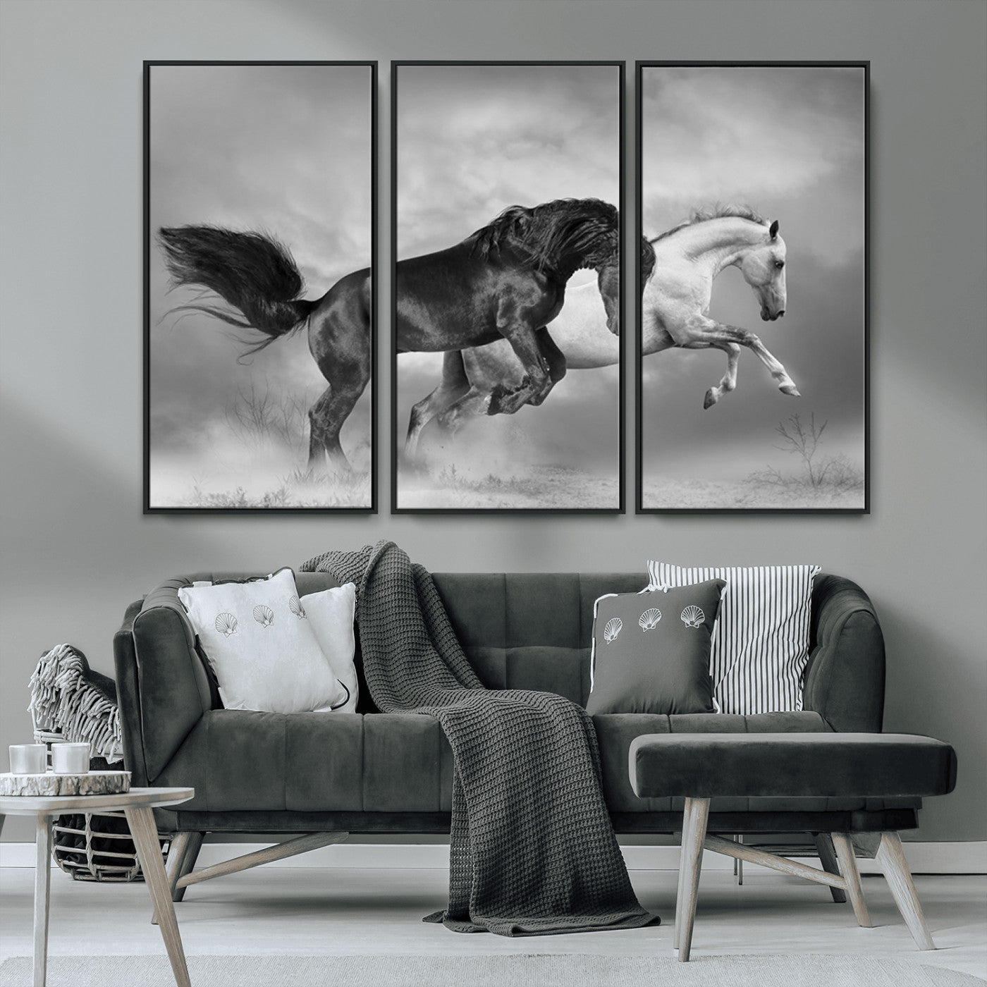 MGV-FC-48X32-3P - Wild Horses Wall Art Canvas Print