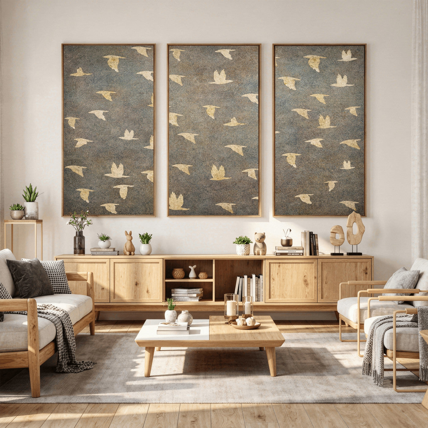 20532514-MGV-CV-36X24 - Abstract Birds Wall Art Canvas Print