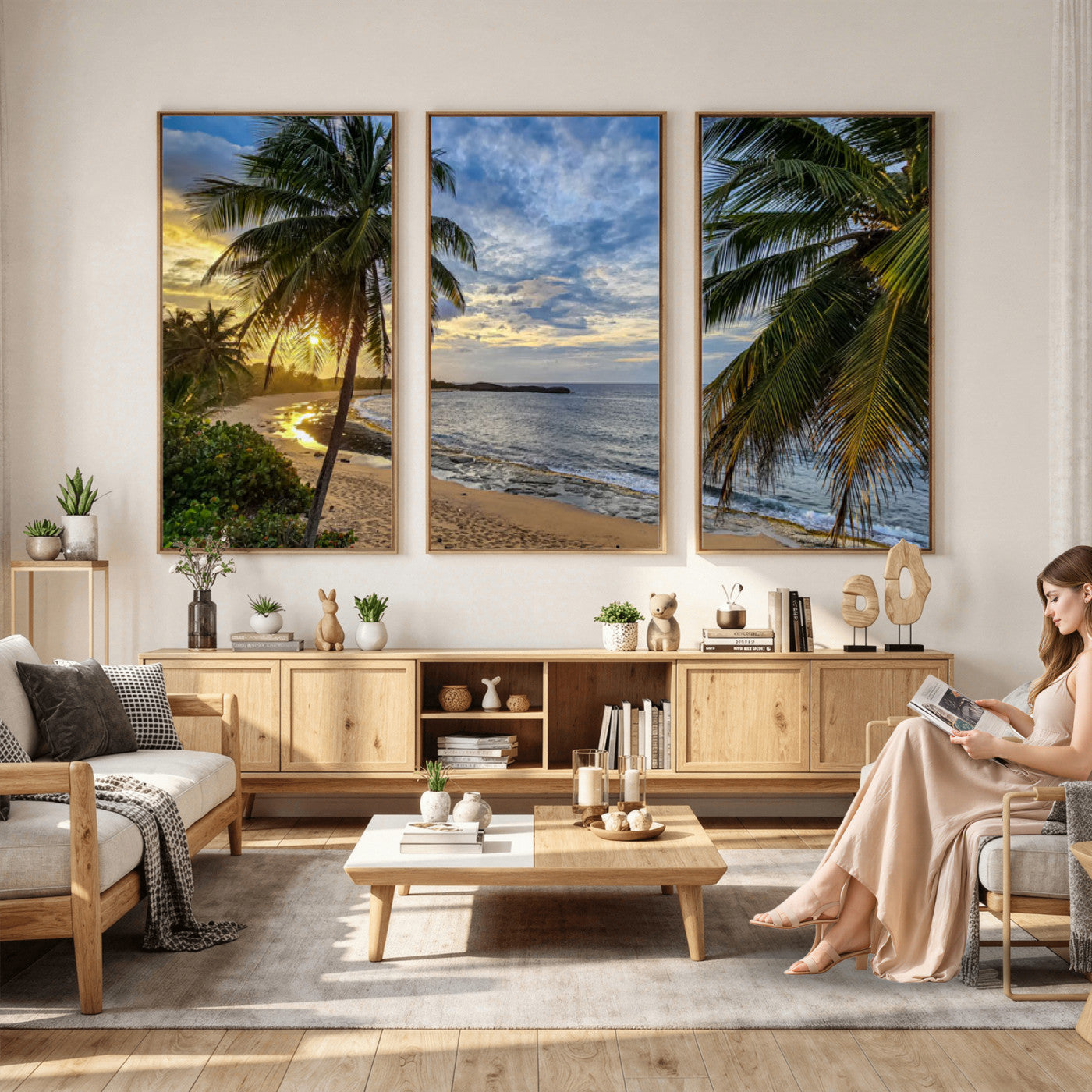 40002010-MGV-CV-36X24 - Mar Chiquita Beach Puerto Rico Canvas Wall Art, Manati Caribbean Coastal Photography Print, Tropical Ocean Sunset Decor