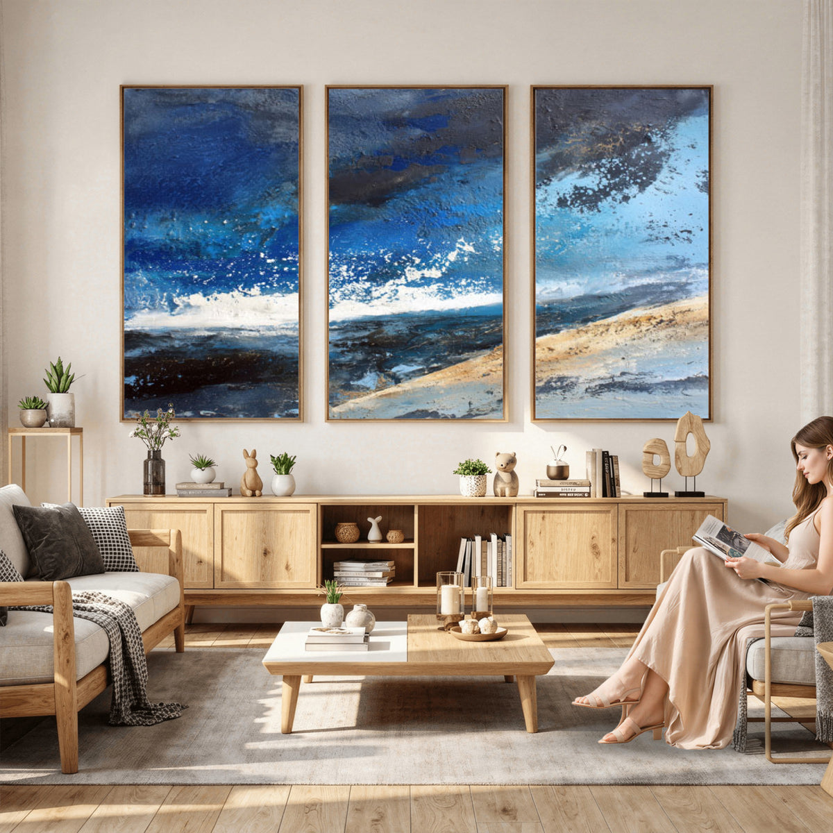 72157369-MGV-CV-36X24 - Extra Large Abstract Wall Art Canvas Print