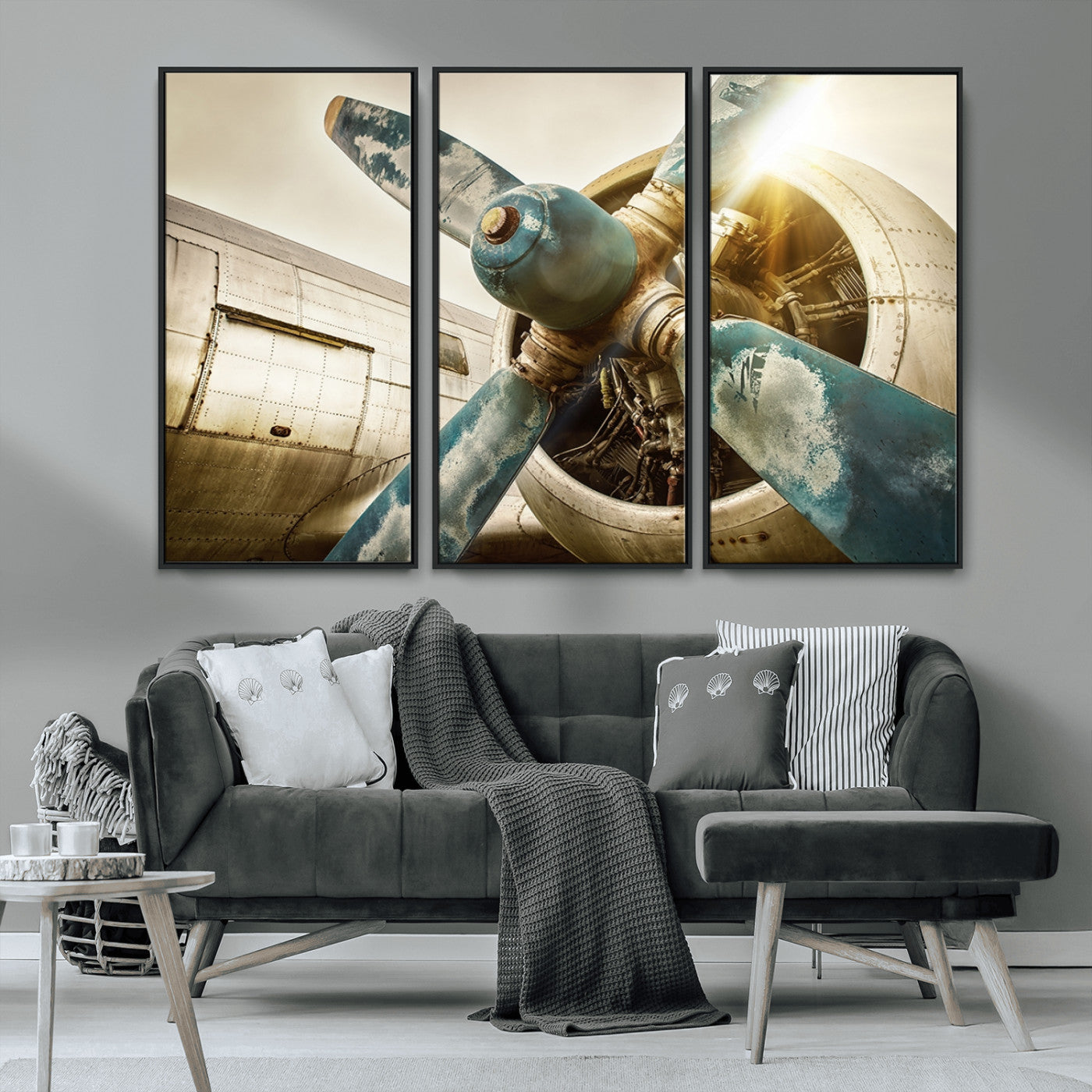 MGV-FC-48X32-3P - Vintage Airplane Canvas Print