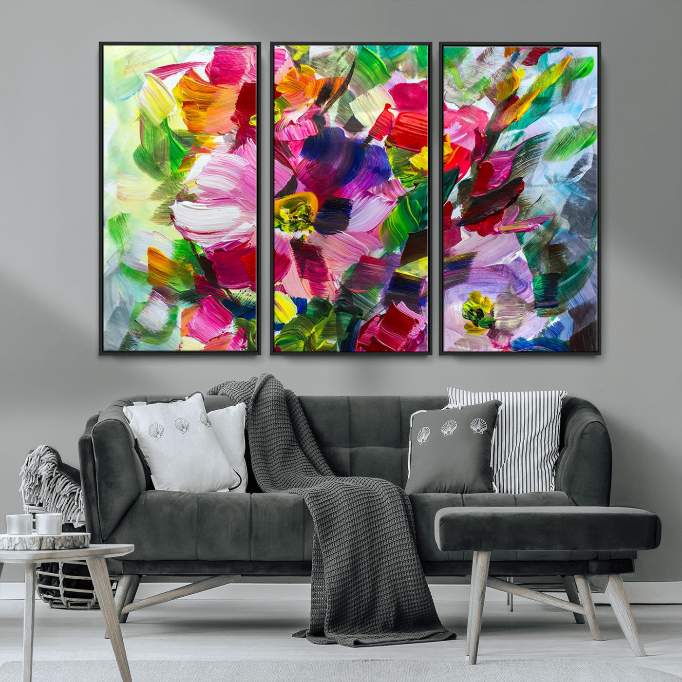 MGV-FC-48X32-3P - Oil Flower Abstract Canvas Print