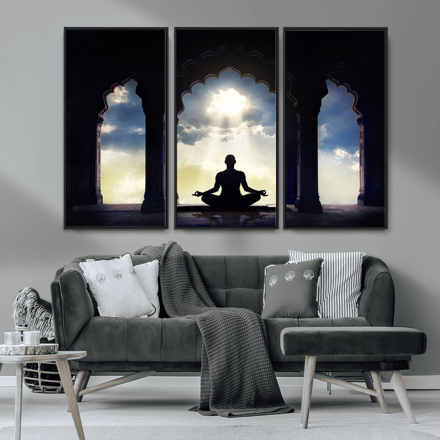 MGV-FC-48X32-3P - Women and Yoga Wall Art Canvas Print