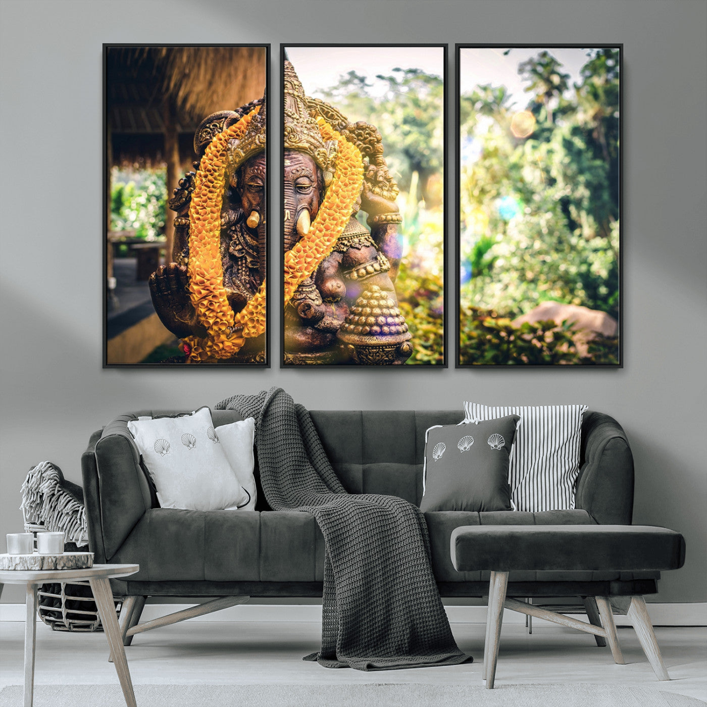 MGV-FC-48X32-3P - Hinduism Statue Wall Art Canvas Print