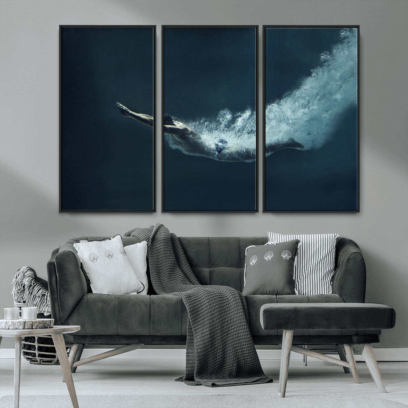 MGV-FC-48X32-3P - Swimmer Wall Art Canvas Print