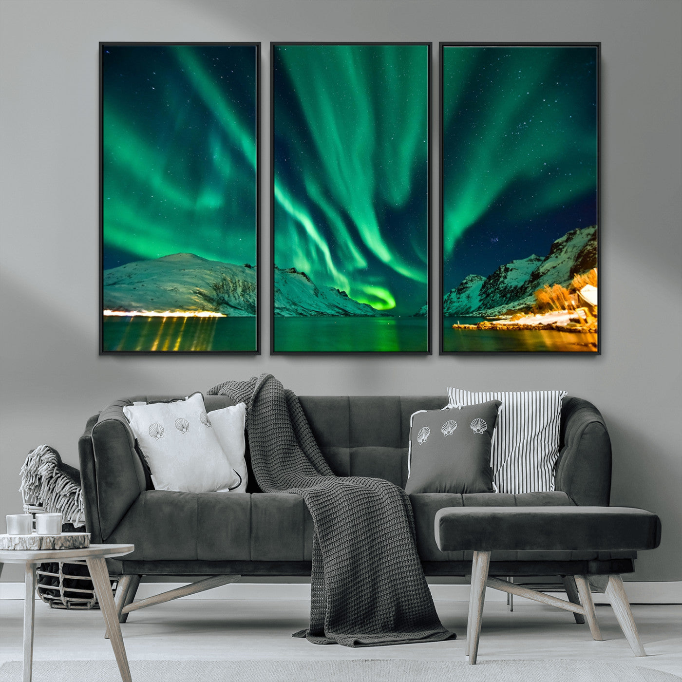 MGV-FC-48X32-3P - Northern Lights Wall Art Canvas Print