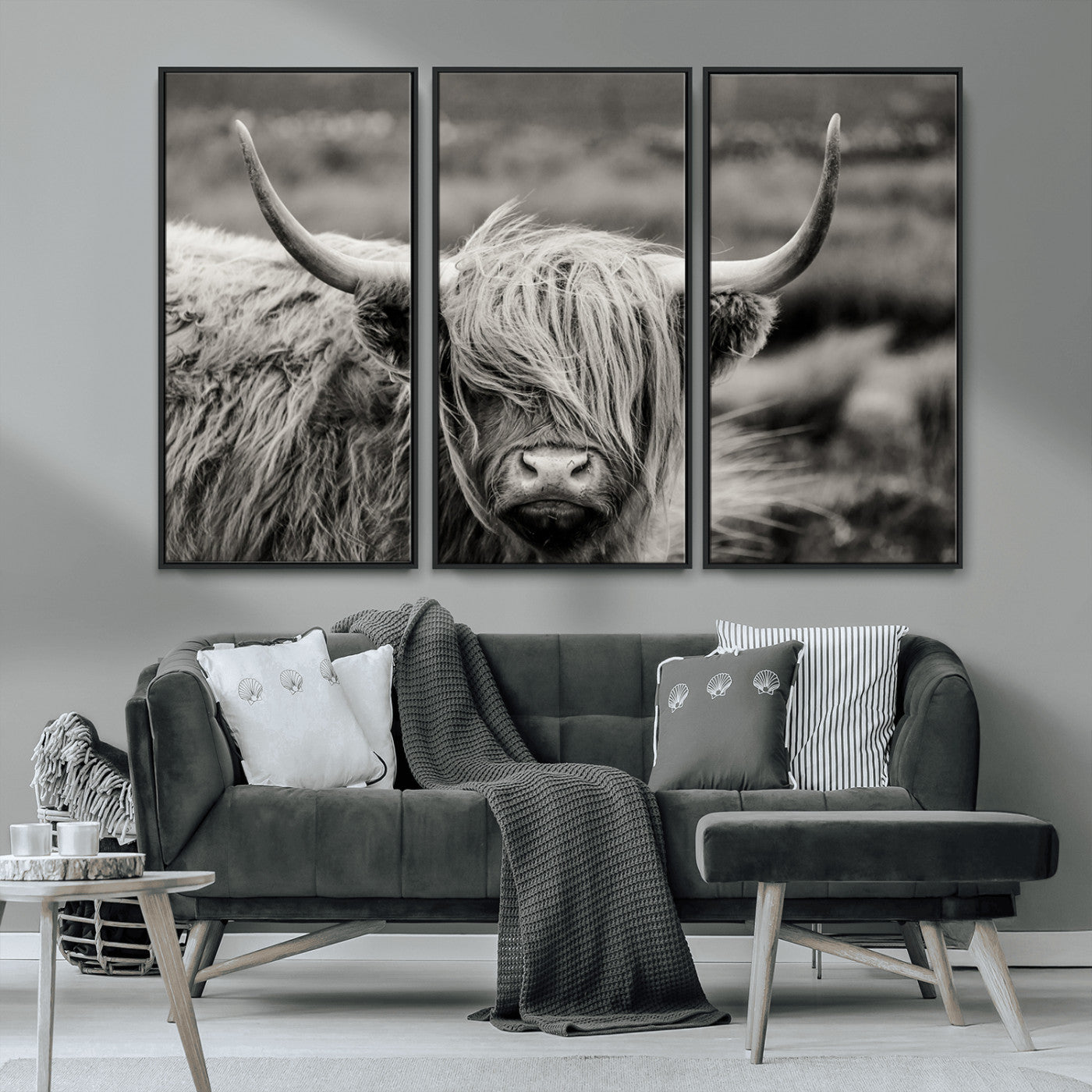 MGV-FC-48X32-3P - Cow Focus Canvas Wall Art Print