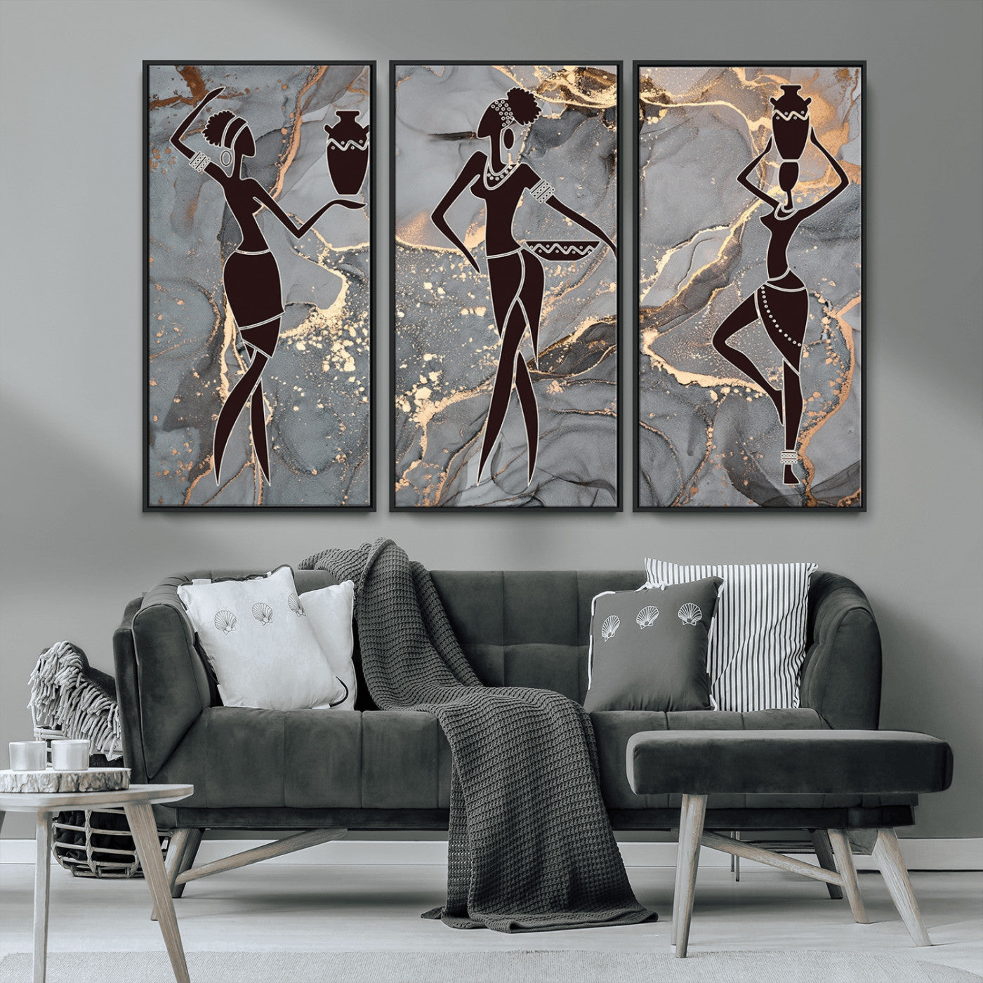 MGV-FC-48X32-3P - Abstract African Womens Art Canvas Print