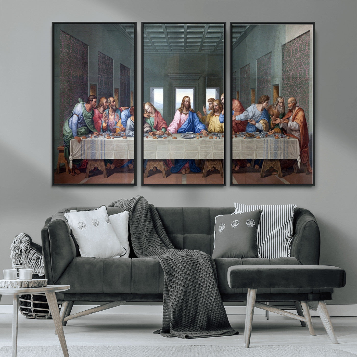 MGV-FC-48X32-3P - The Last Supper Multi Panel Canvas Wall Art