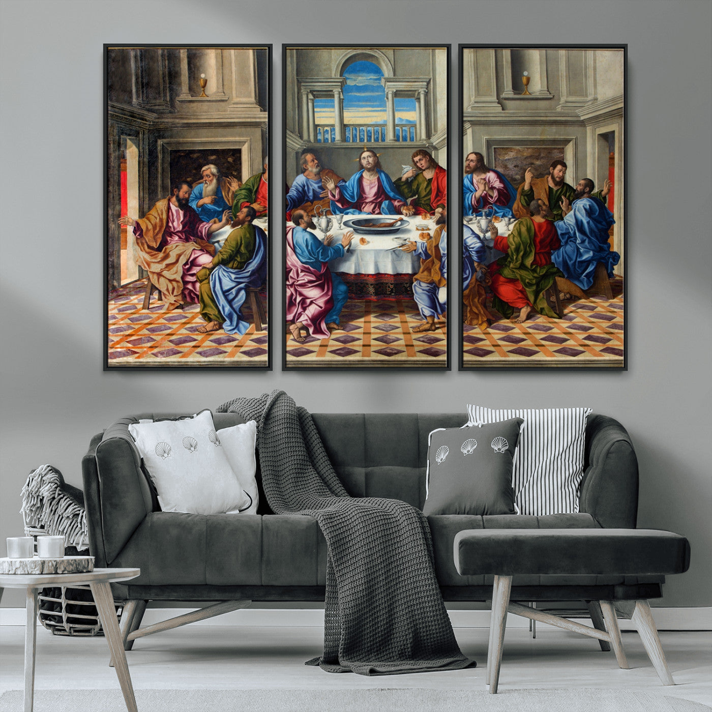 MGV-FC-48X32-3P - The Last Supper Multi Panel Canvas Wall Art