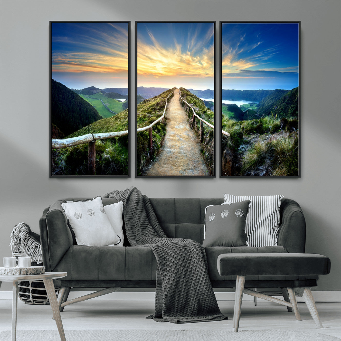 MGV-FC-48X32-3P - Mountain Landscape Wall Art Canvas Print