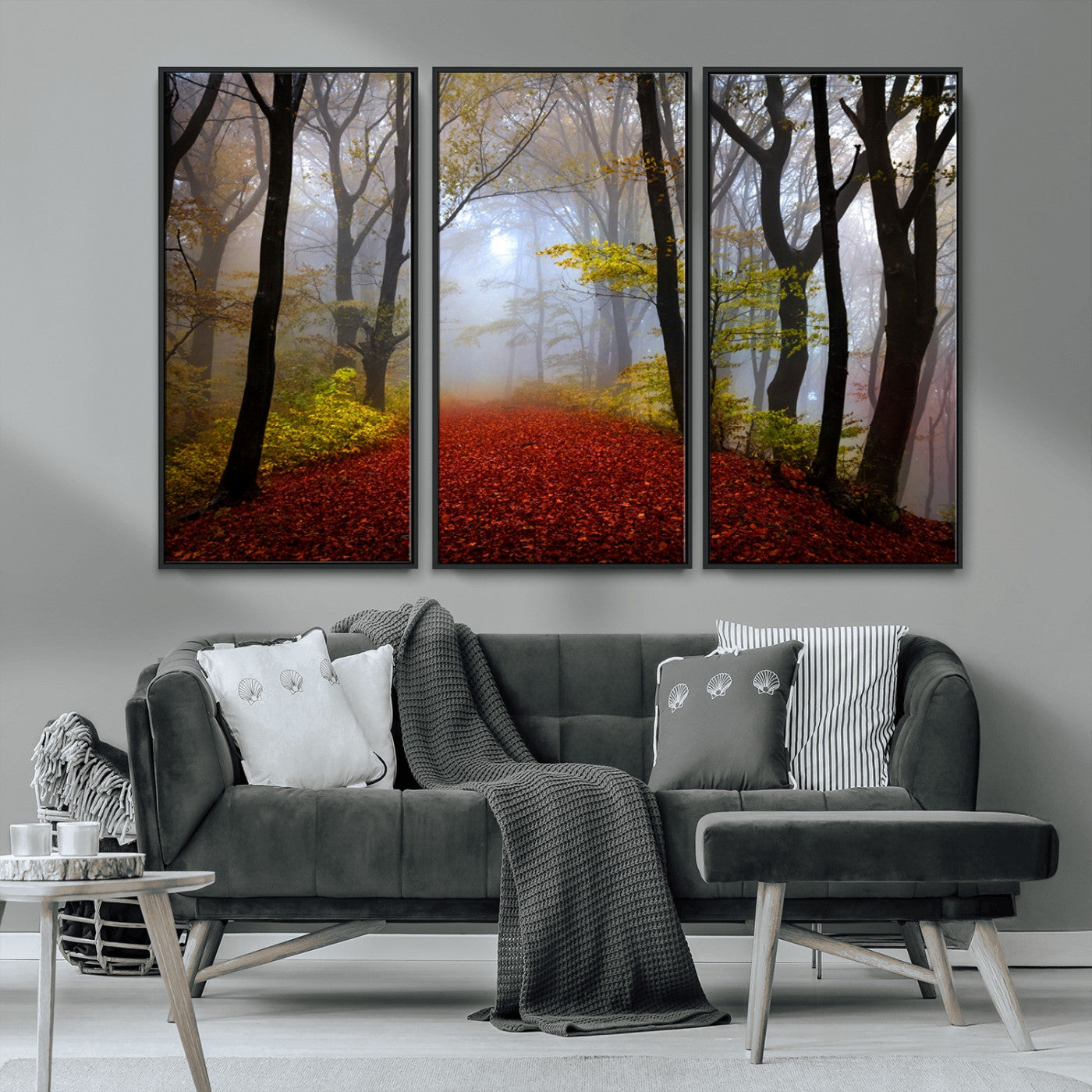 MGV-FC-48X32-3P - Foggy Forest Wall Art Landscape Canvas Print