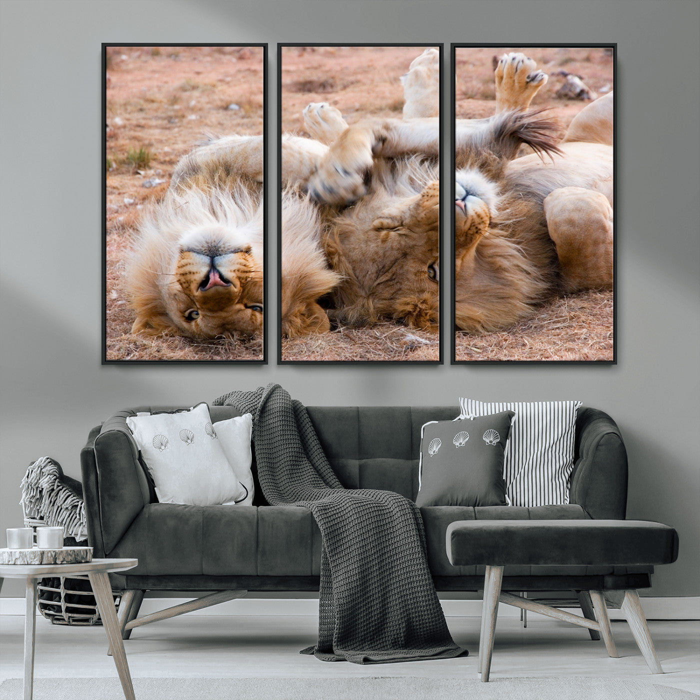 MGV-FC-48X32-3P - Animal Wall Art Lion Canvas Print