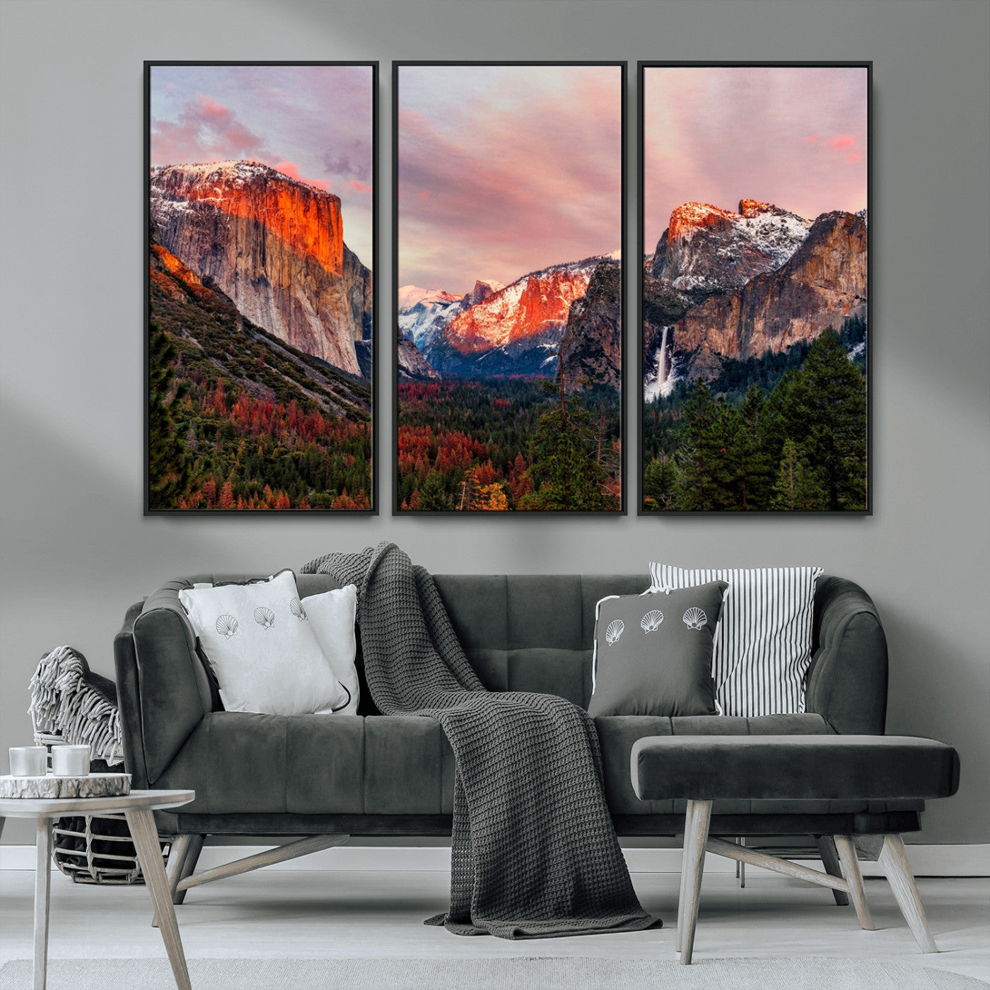 MGV-FC-48X32-3P - Yosemite Half Dome Wall Art Canvas Print El Capitan