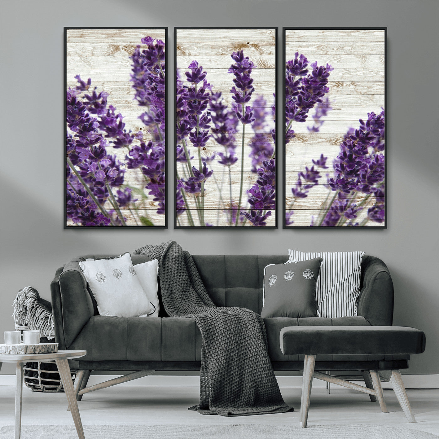 MGV-FC-48X32-3P - Lavender Canvas Wall Art Flower Print