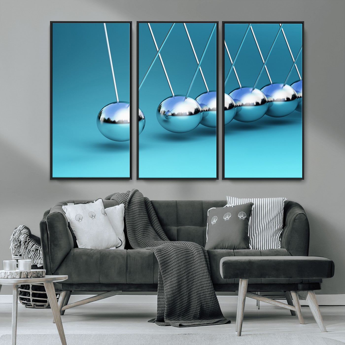 MGV-FC-48X32-3P - Wall Art Newton's Cradle Canvas Print, Framed Newton Cradle Canvas Print