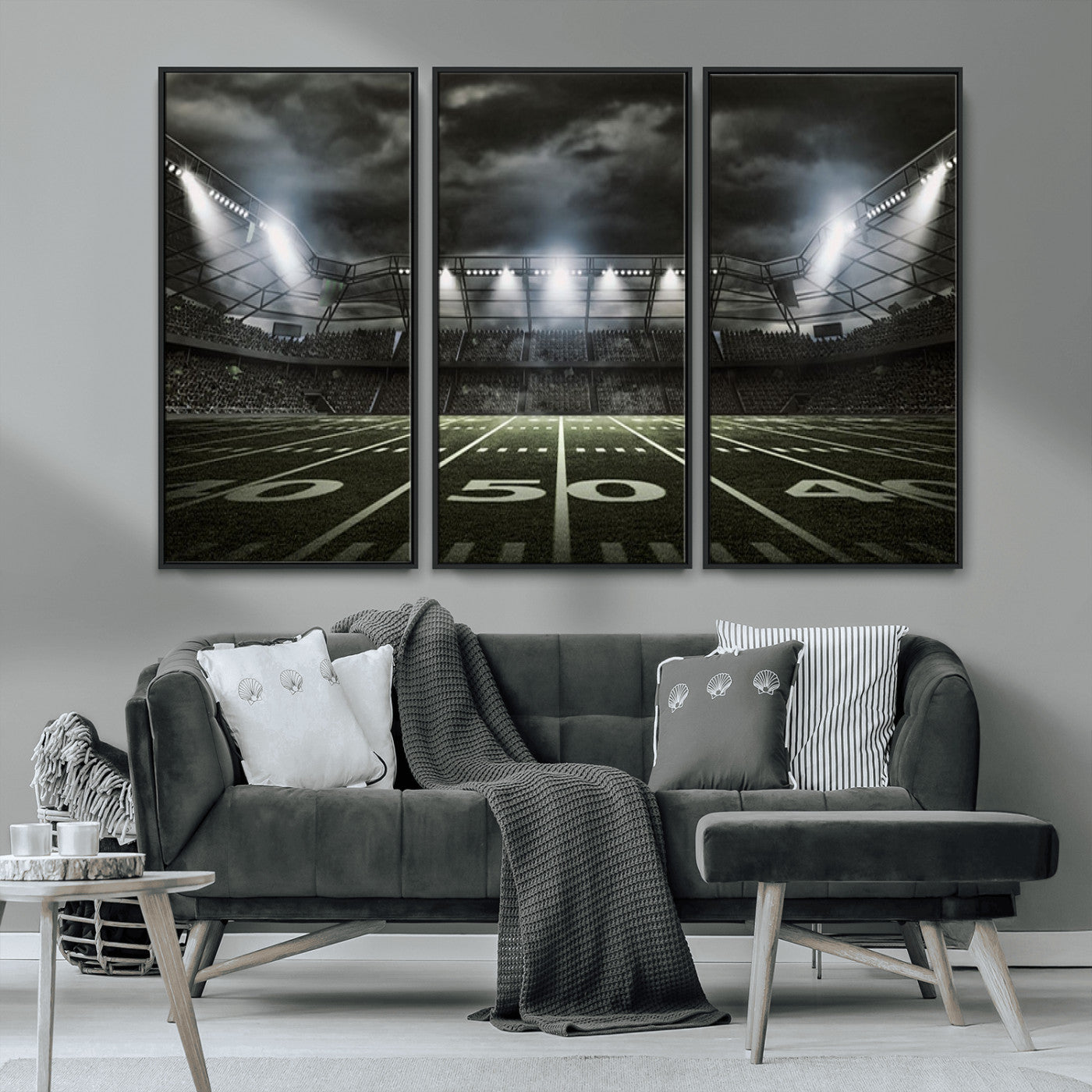-American Football Stadium Wall Art Canvas Print, Stadium Sport Wall Art Print