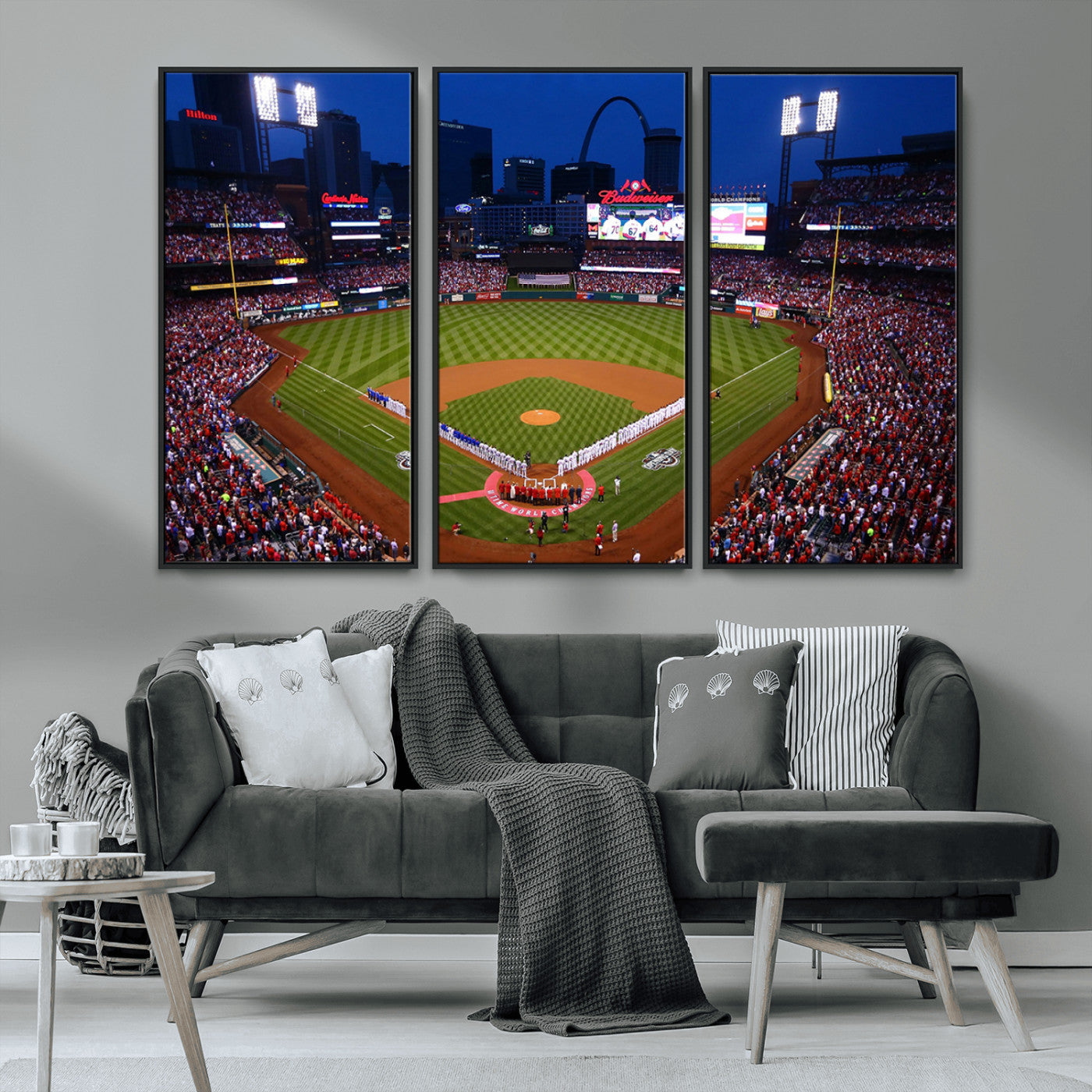 MGV-FC-48X32-3P - St. Louis Cardinals Baseball Team Print - Busch Stadium Wall Art Canvas Print
