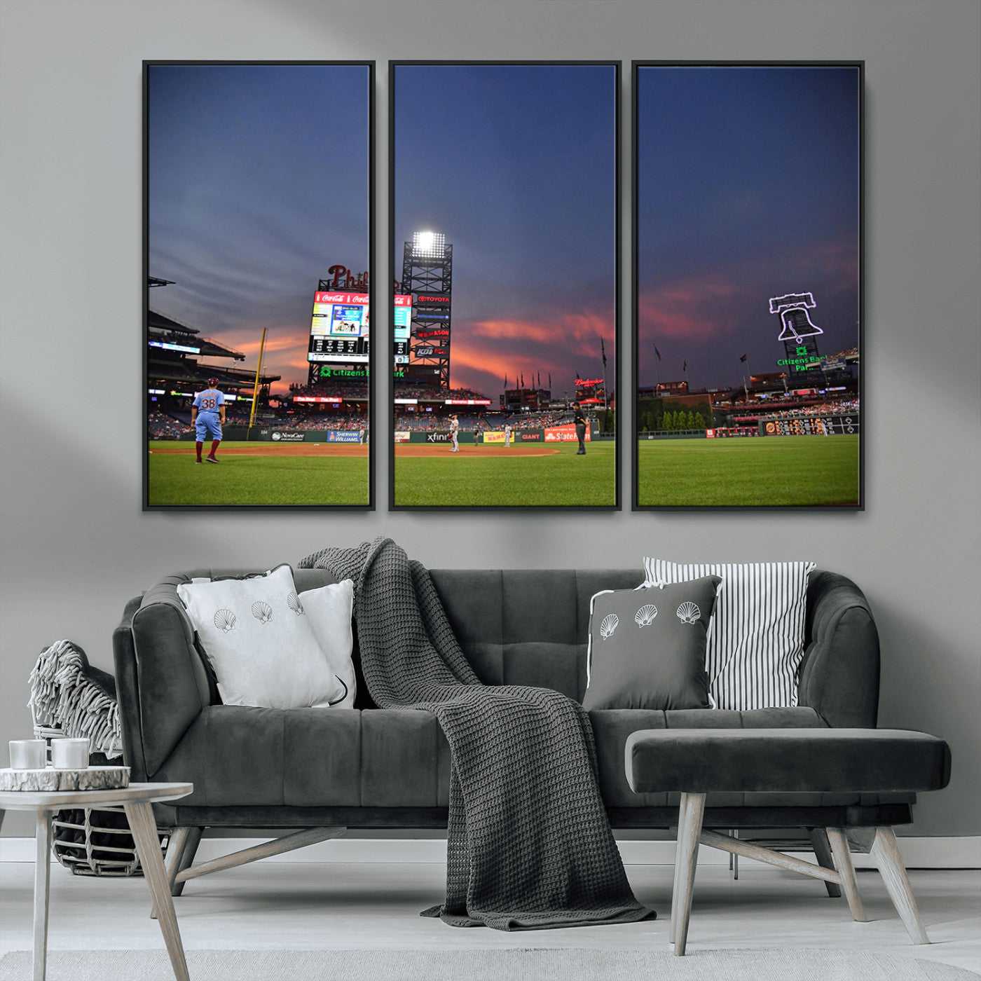 MGV-FC-48X32-3P - Philadelphia Phillies Baseball Print - Philadelphia Citizens Bank Park Stadium Wall Art, Phillies