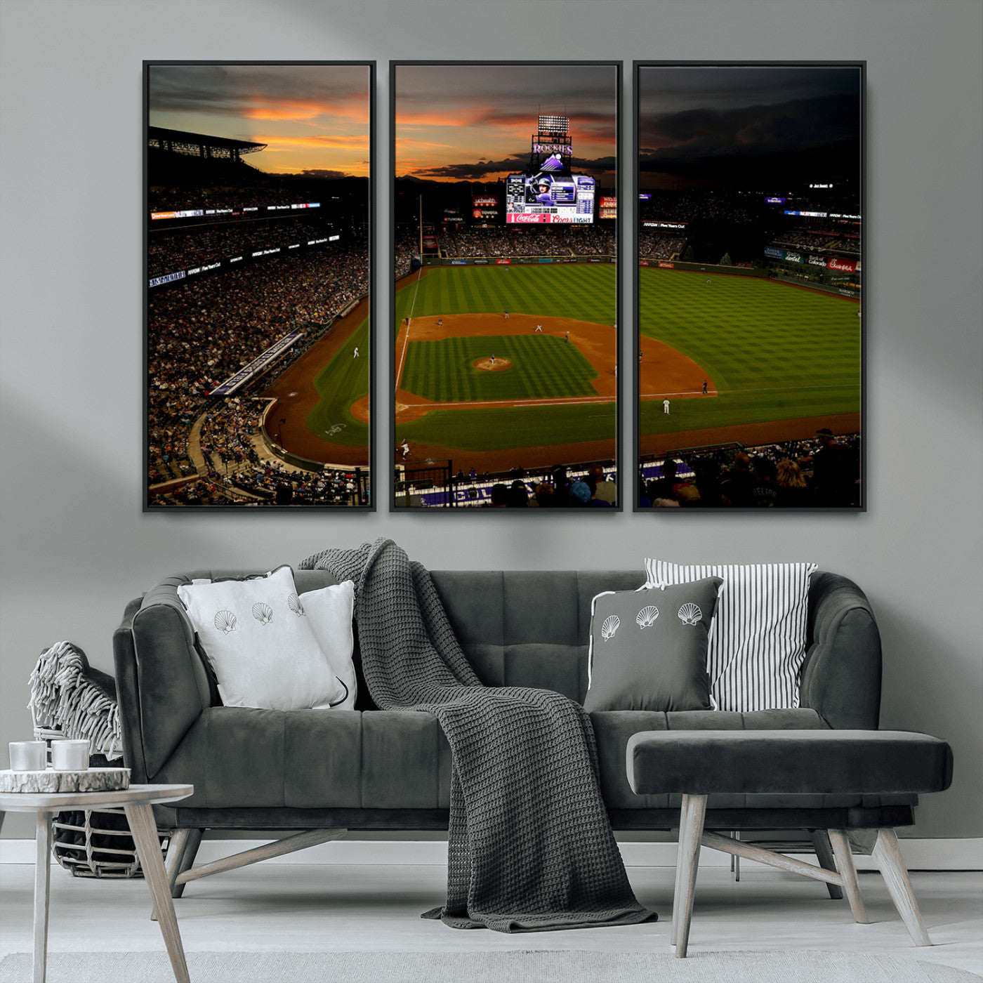MGV-FC-48X32-3P - Colorado Rockies Coors Field Wall Art Canvas Print - MLB Baseball Stadium