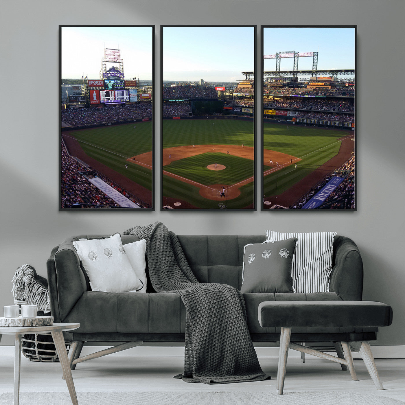 MGV-FC-48X32-3P - Colorado Rockies Coors Field Wall Art Canvas Print - MLB Baseball Stadium