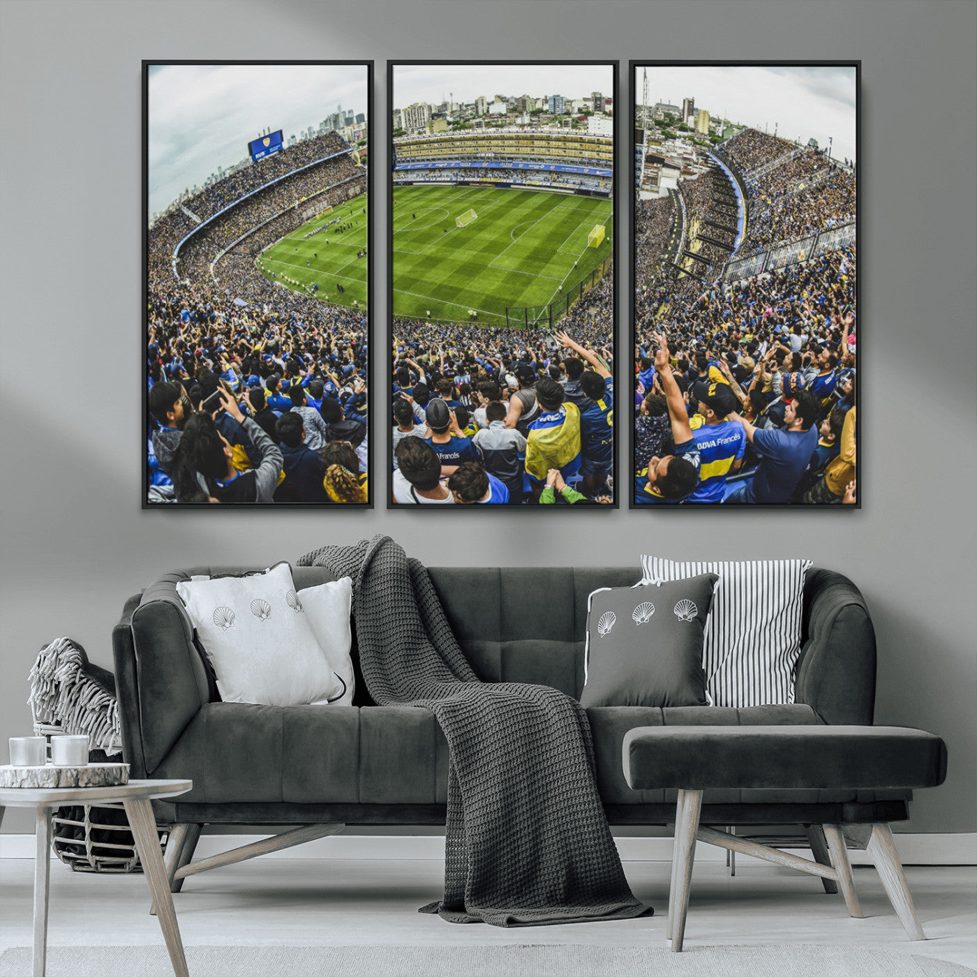 MGV-FC-48X32-3P - Boca Juniors Soccer Team Print Wall Art - Buenos Aires Bombonera Stadium Canvas Print