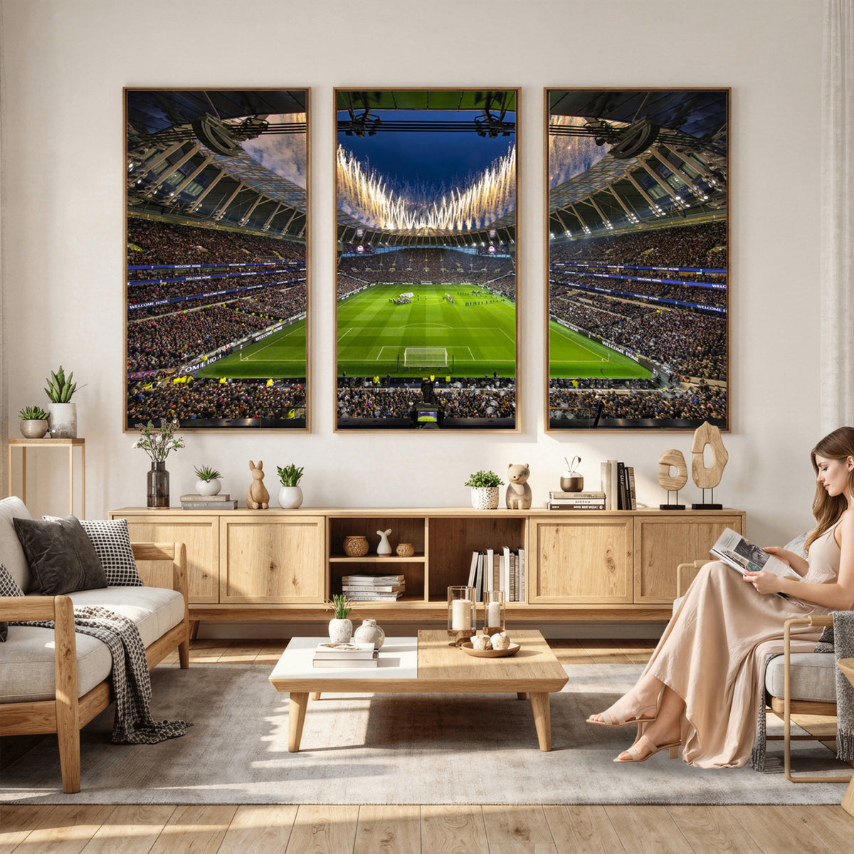 40157-MGV-CV-36X24 - Tottenham Hotspur Football Team Print, London Tottenham Hotspur Stadium Wall Art