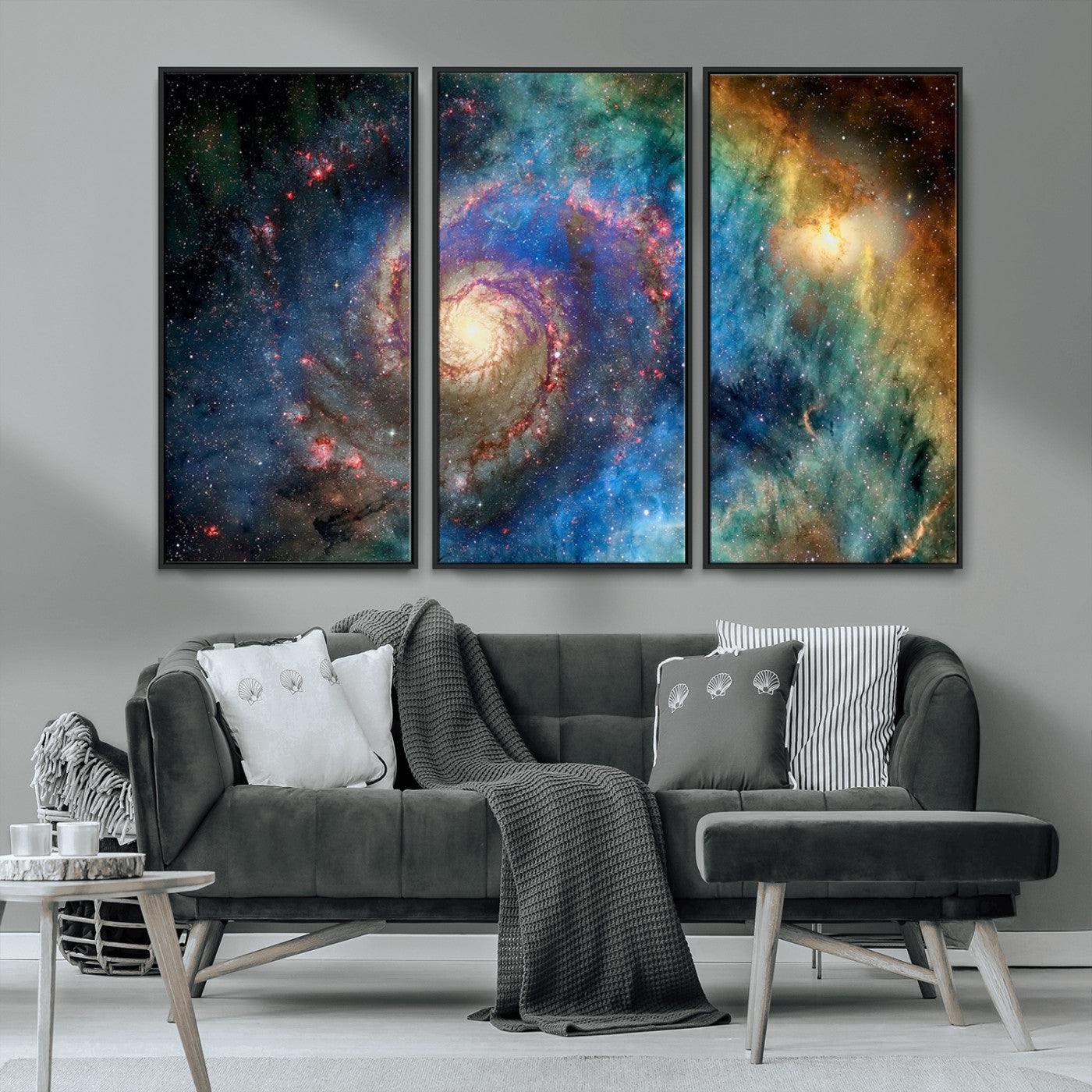 MGV-FC-48X32-3P - Spiral Galaxy Wall Art Canvas Print