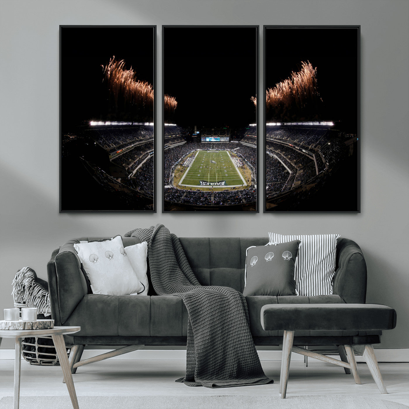 MGV-FC-48X32-3P - Eagles Field Stadium Wall Art | Philadelphia Eagles Football Team Print - Philadelphia Lincoln