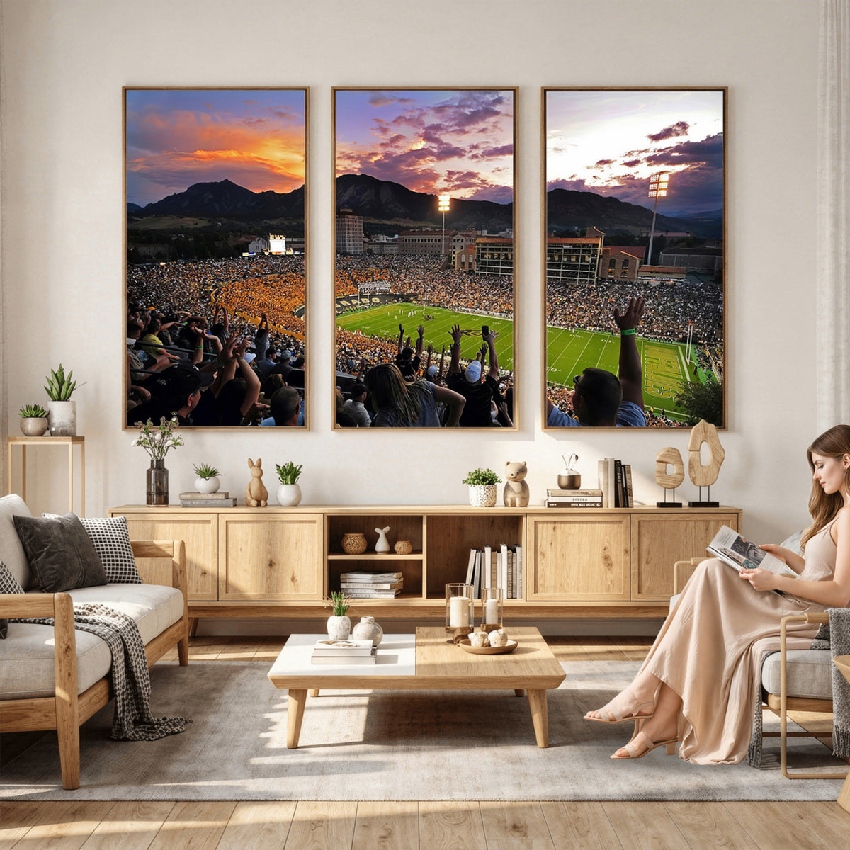52579-MGV-CV-36X24 - Folsom Field, University of Colorado Buffaloes Football, Framed and Ready to Hang