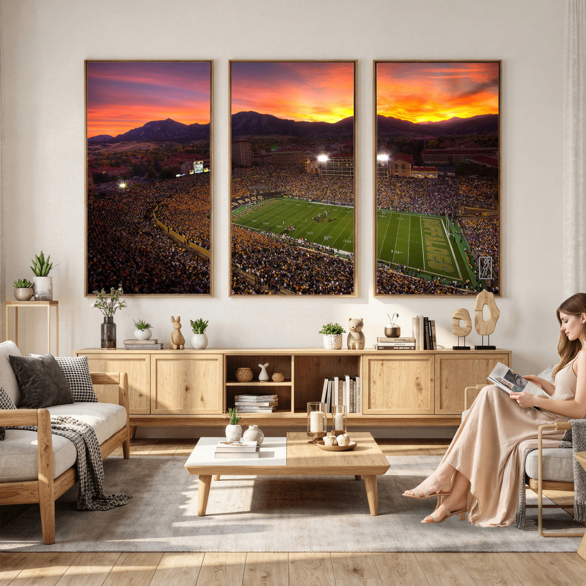 84649-MGV-CV-36X24 - Folsom Field, University of Colorado Buffaloes Football, Extra Large Game Room Wall Decor